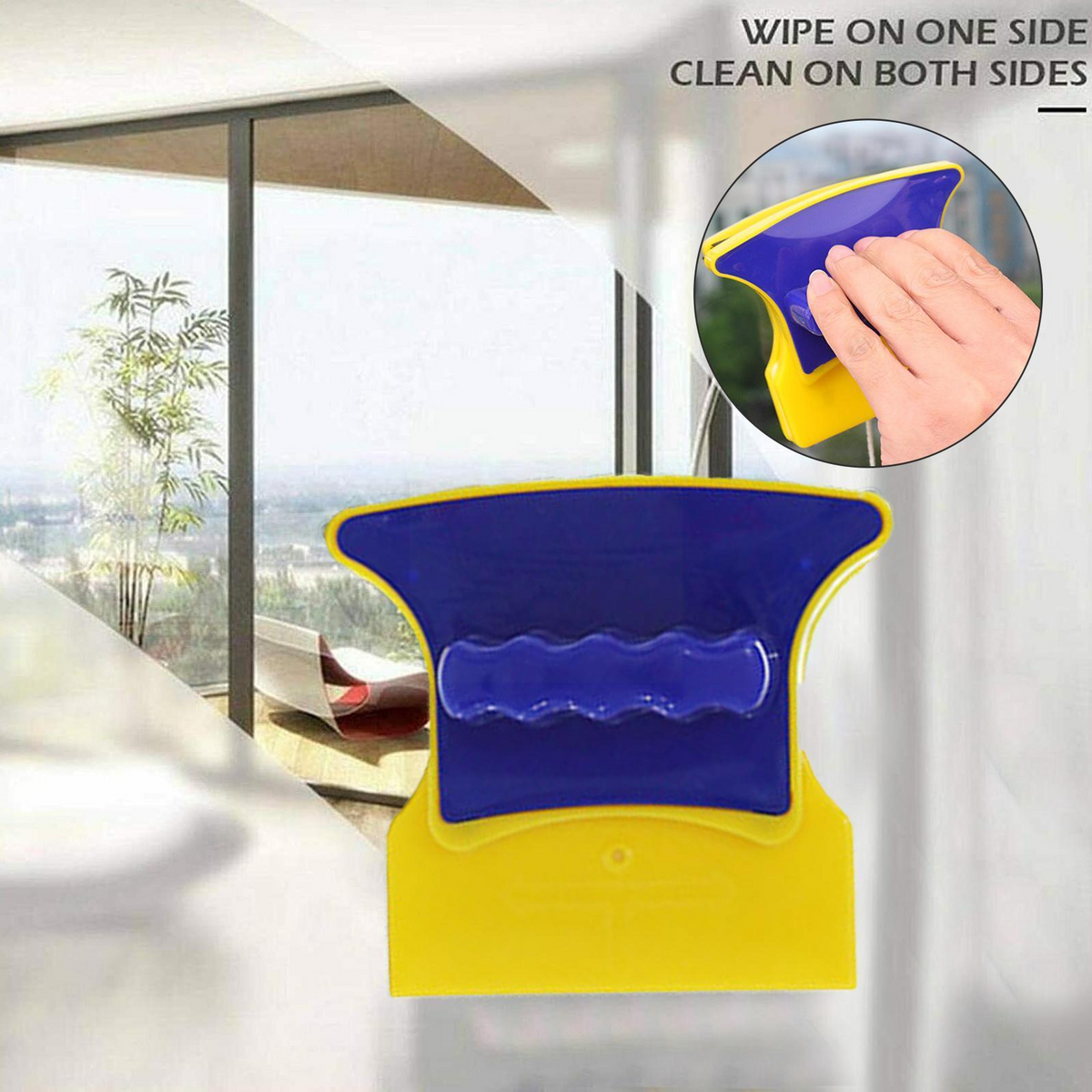 Limpia cristales magnetico, Cepillo de limpieza de vidrio, doble cara  limpia vidrios magnetico para ventanas, herramientas de escobilla de  limpieza doméstica para lavar ventanas