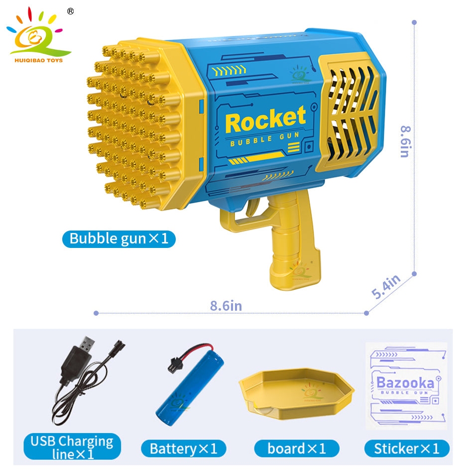 BAZOOKA DE BURBUJAS PARA NIÑOS