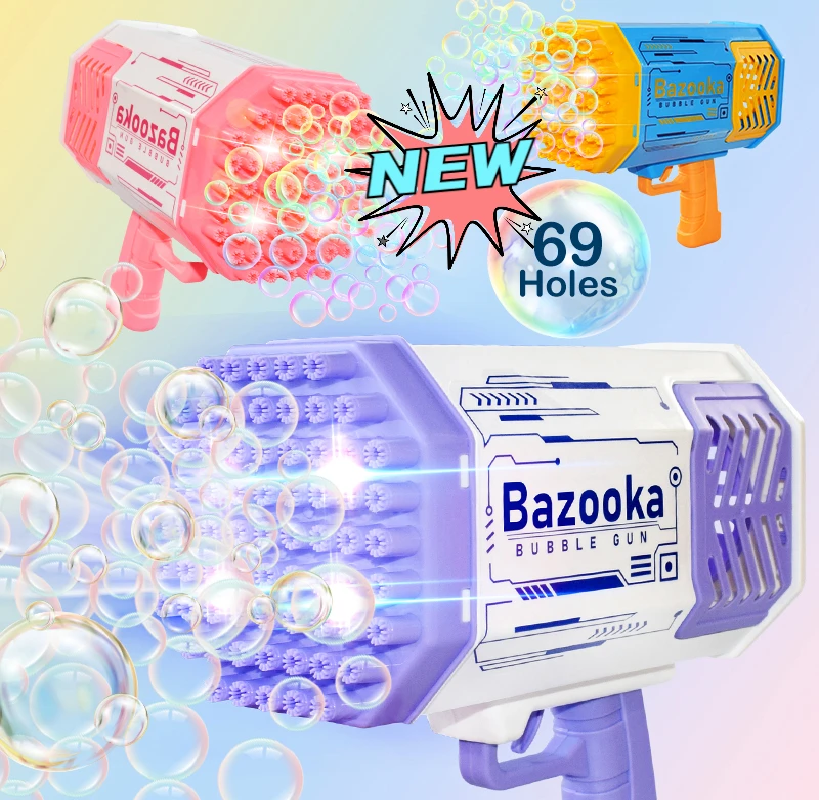 BAZOOKA DE BURBUJAS PARA NIÑOS